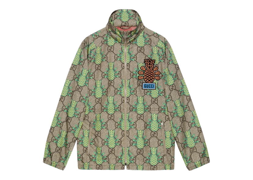 Bunda Gucci Pineapple GG Print Jacket Green Zelené | 672807 ZAIES 2370