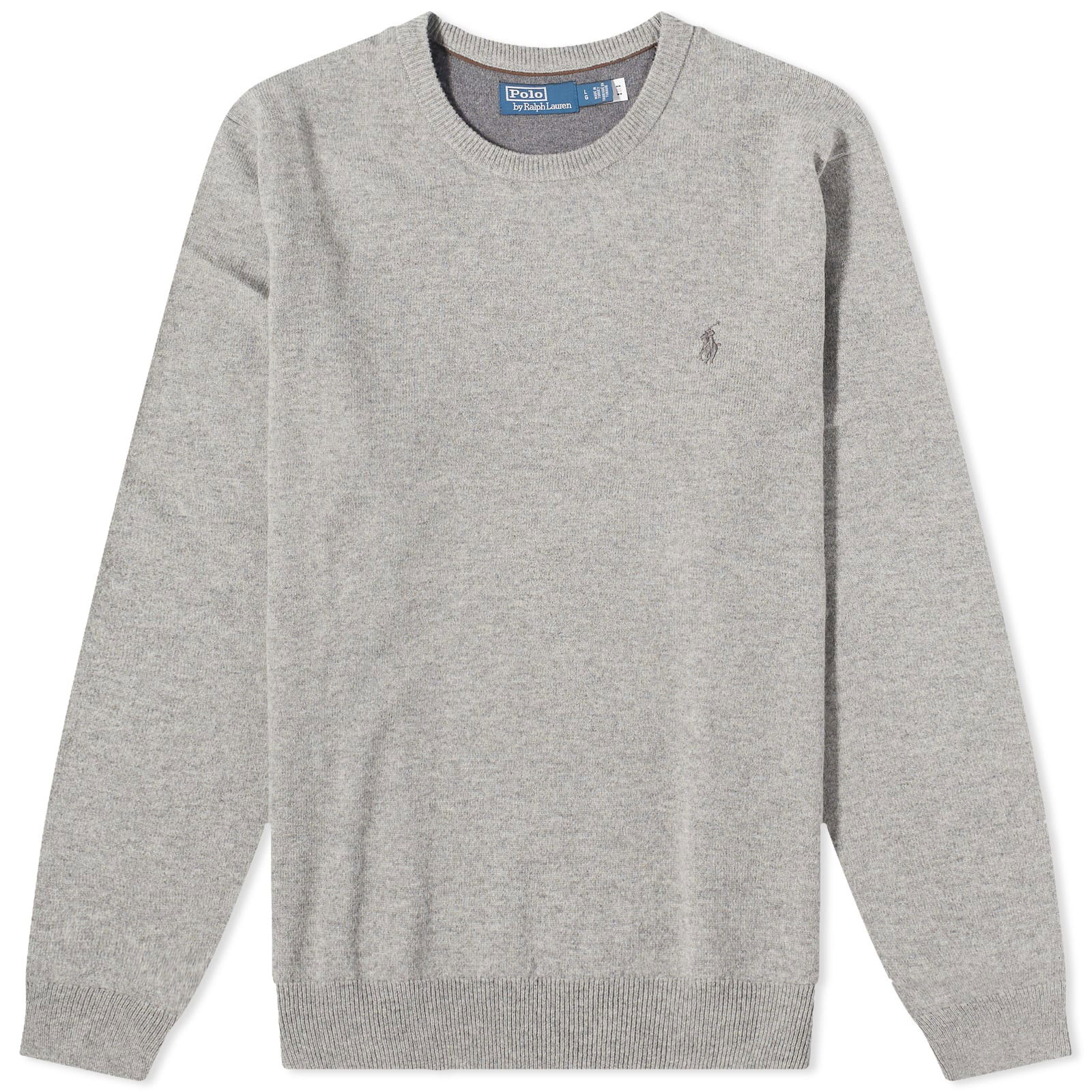 Polo Ralph Lauren Men's Lambswool Crew Knit Fawn Grey Heather