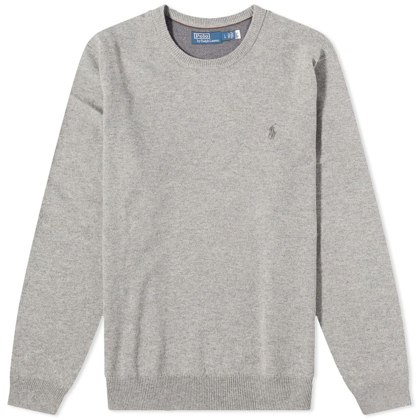 Mikina Polo by Ralph Lauren Polo Ralph Lauren Men's Lambswool Crew Knit Fawn Grey Heather Šedá | 710876714007