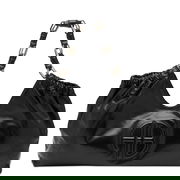 Leather Tote Bag With Chain Handles