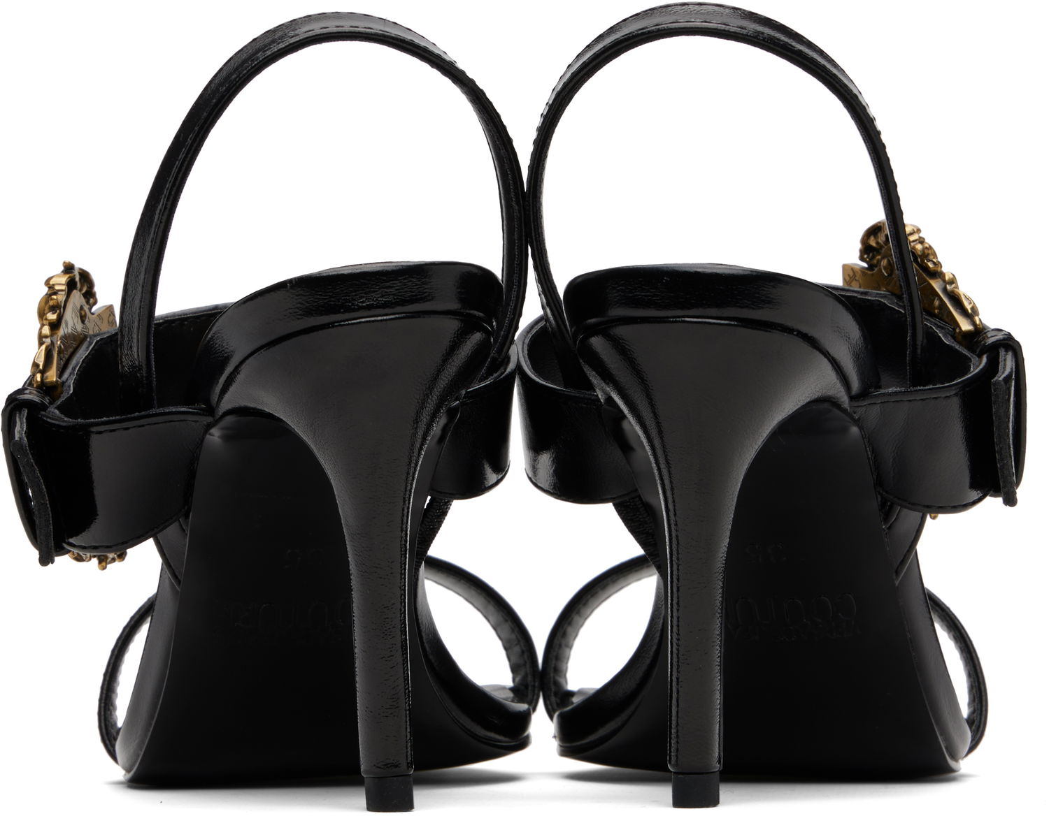 Tenisky a topánky Versace Versace Jeans Couture Baroque Buckle Emily Sandals Čierna | E79VA3S71_EZSC35, 1