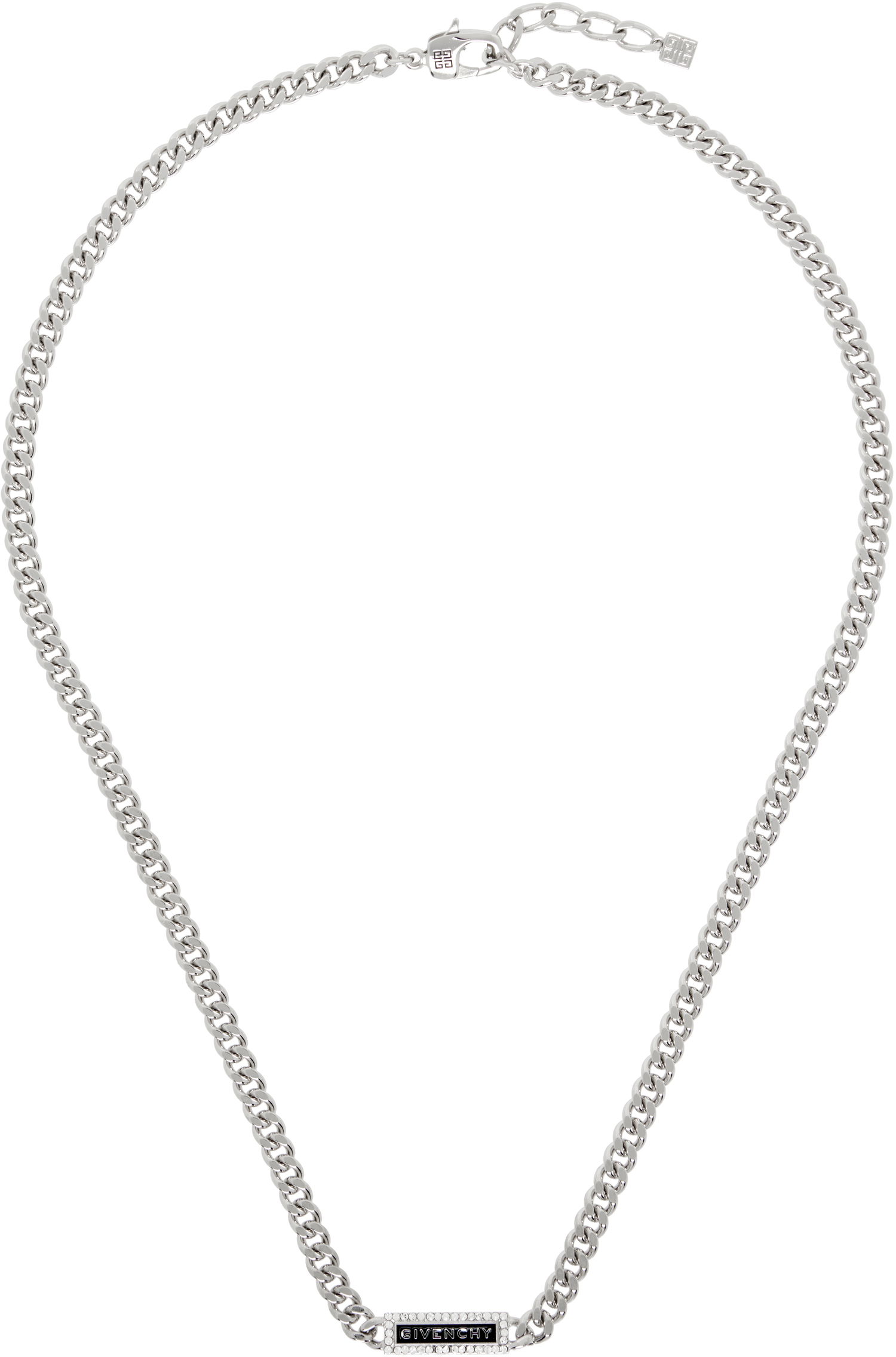 Náhrdelník Givenchy Chain Necklace With Crystal Logo Metalická | BN00EUF04M008, 0