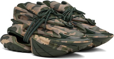 Tenisky a topánky Balmain Balmain Unicorn Low Camouflage-Print Zelené | EM1VJ309KCKN, 3