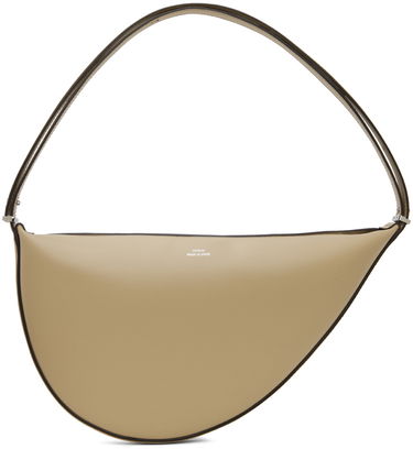 Taška cez rameno TOTEME Scooped Sling Leather Shoulder Bag Béžová | 242-WAL2276-LE0025, 0