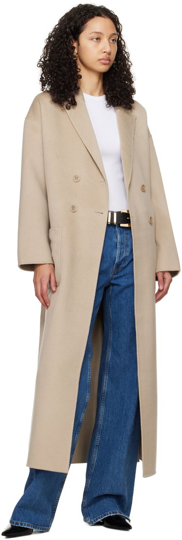Trenčkot Anine Bing Long Wrap Beige Wool Coat Béžová | A-01-4016-280, 3