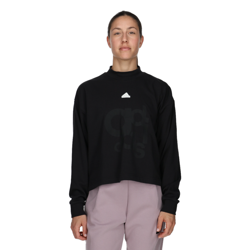 Mikina adidas Originals Bluv Cropped Mock Neck Sweatshirt Čierna | IP2267