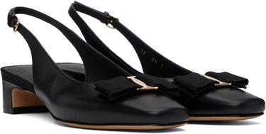 Tenisky a topánky FERRAGAMO Salvatore Ferragamo Iconic Bow Slingback Heels Čierna | 781739, 3