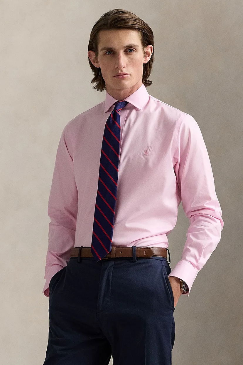 Košeľa Polo by Ralph Lauren Polo Ralph Lauren Slim Fit Dress Shirt with Italian Collar Ružová | 712969015