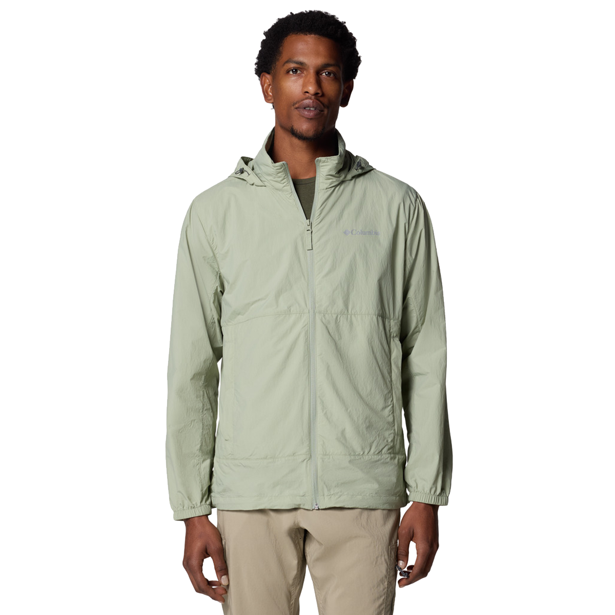 Vetrovka Columbia Loop Basin™ Lightweight Hooded Full-Zip Windbreaker Zelené | 2116961348, 0
