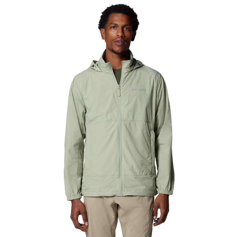 Vetrovka Columbia Loop Basin™ Lightweight Hooded Full-Zip Windbreaker Zelené | 2116961348