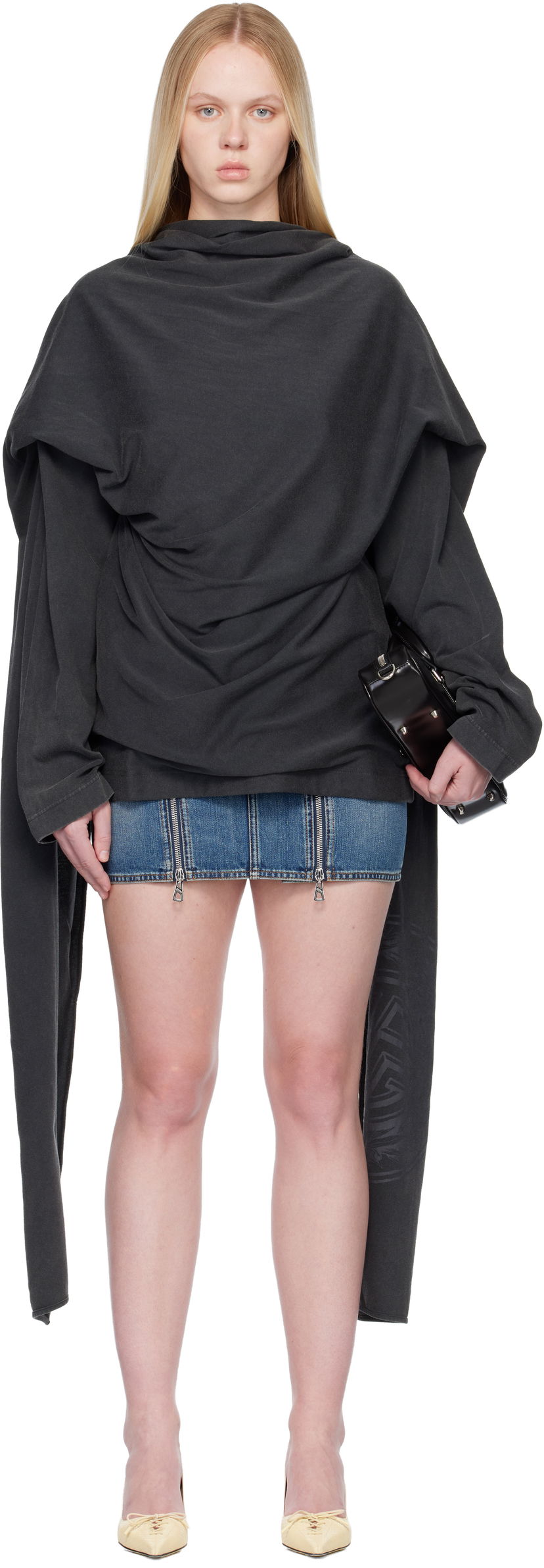 Tričko Jean Paul Gaultier Integrated Scarf Laurier Stamp T-Shirt Rôznofarebný | 25/04-W-TO347-J021-00