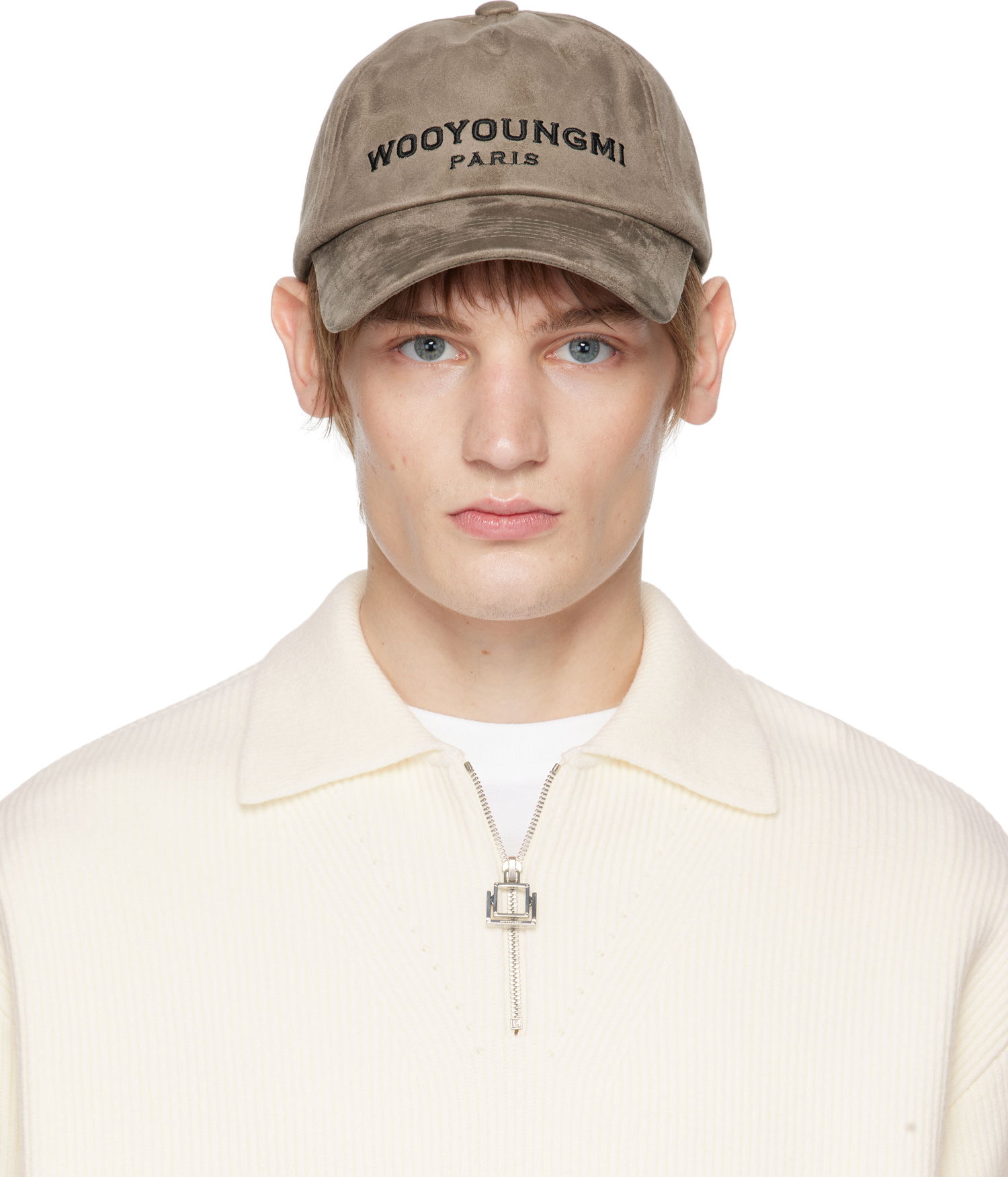 Šiltovka WOOYOUNGMI Faux Suede Ball Cap Šedá | W243AC52, 0