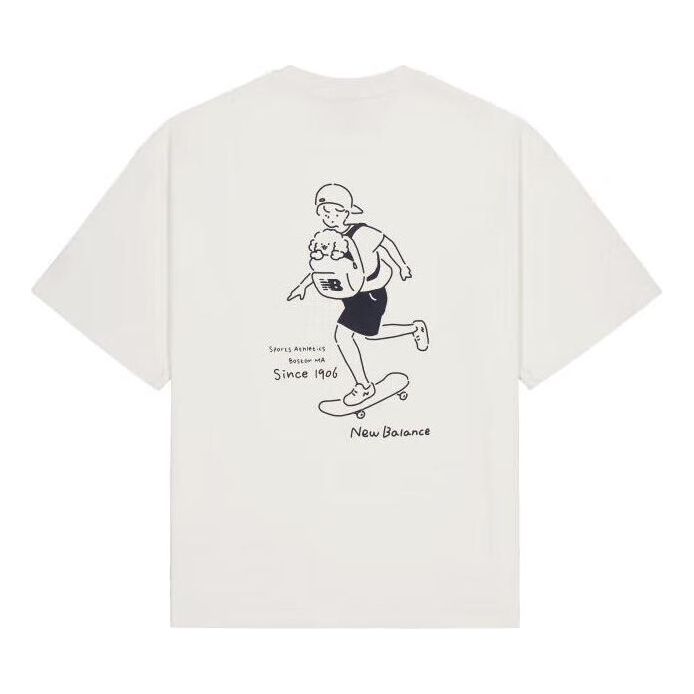 Tričko New Balance Print Graphic T-Shirt Biela | AMT42338-CIC, 0