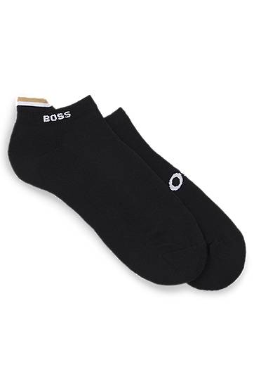 Ponožky BOSS Two-Pack of BOSS Ankle Socks with Logo Details Čierna | 50531617