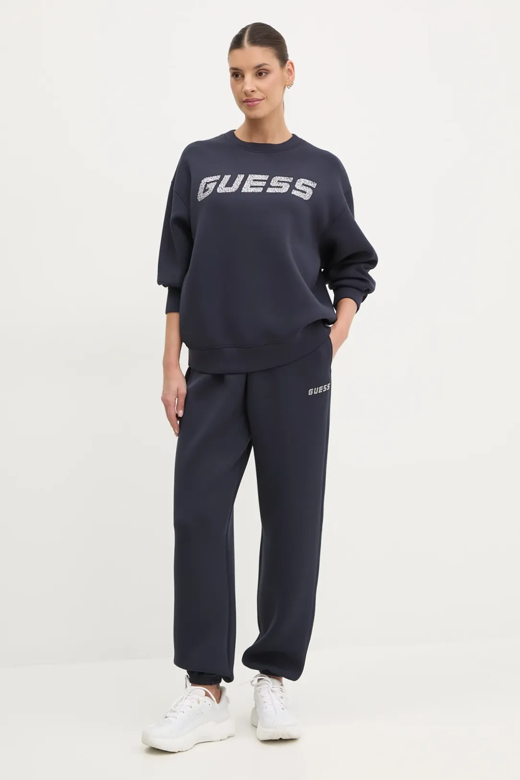 Sveter GUESS Guess Cecilia Sweatshirt Navy | V4BQ15K7UW2-A71W, 1