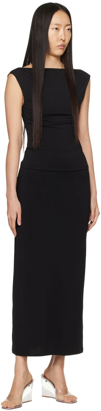 Sukňa Miaou Miaou Chiara Maxi Skirt Čierna | 4051VISBLK, 3