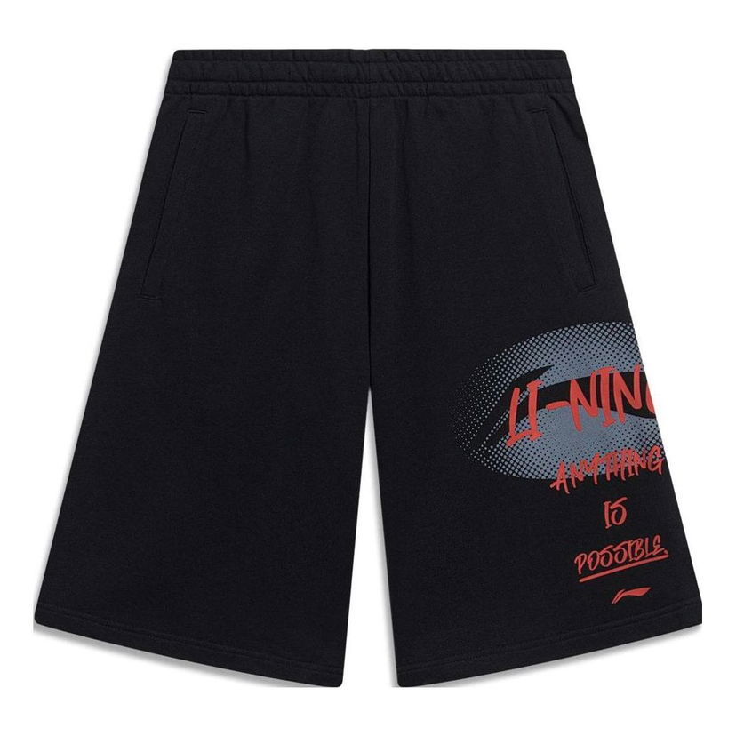Šortky Li-Ning Anything Is Possible Graphic Loose Fit Shorts Čierna | AKST591-2