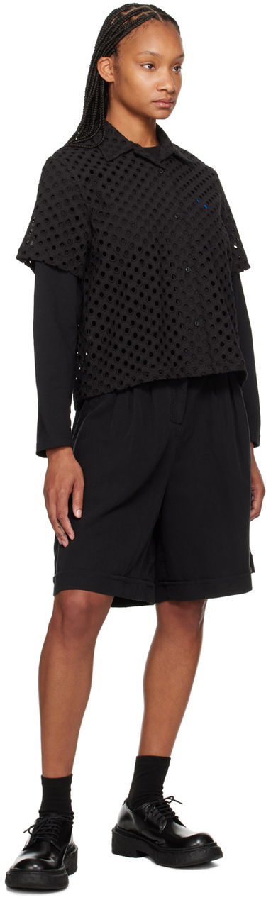 Košeľa YMC YMC Vegas Eyelet Cropped Shirt Čierna | Q2WAD, 3