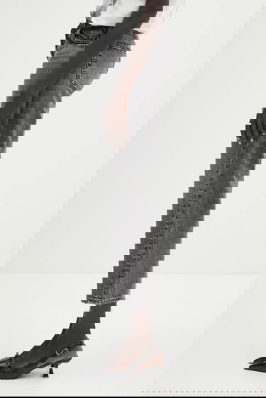 Džínsy Anine Bing Kate Jean High Waist Cropped Jeans Šedá | A.06.11158, 1