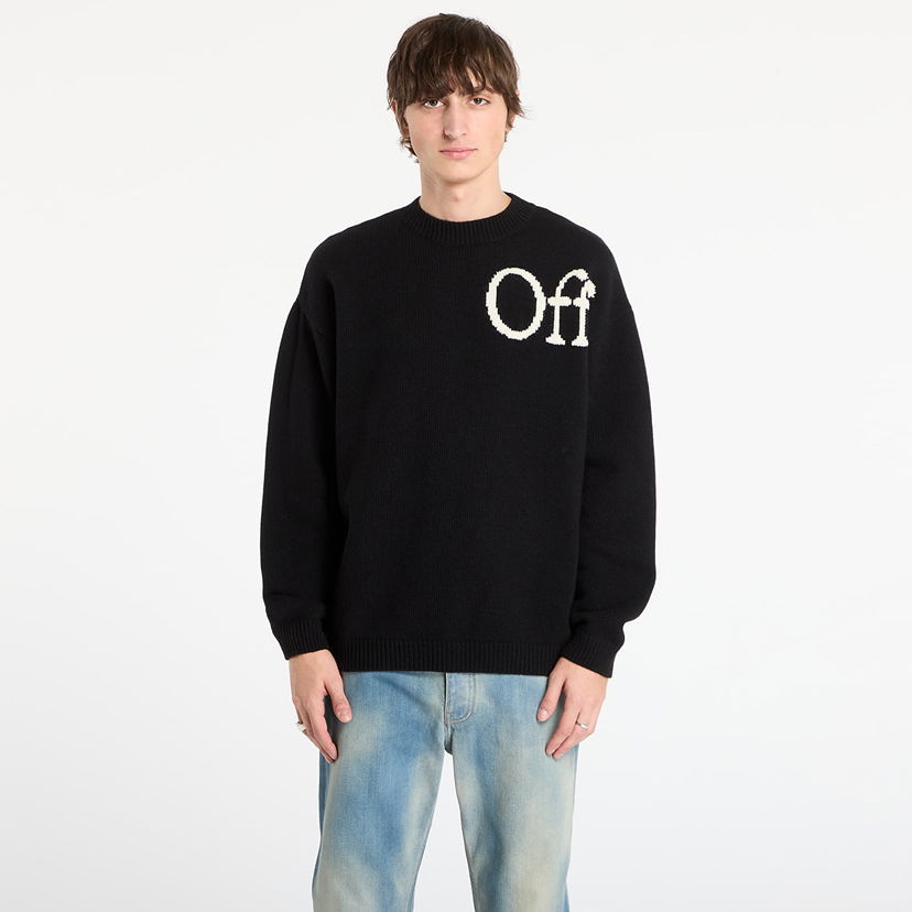 Sveter Off-White Bookish Shared Knit Crewneck Čierna | OMHE20QF25KNI001100B