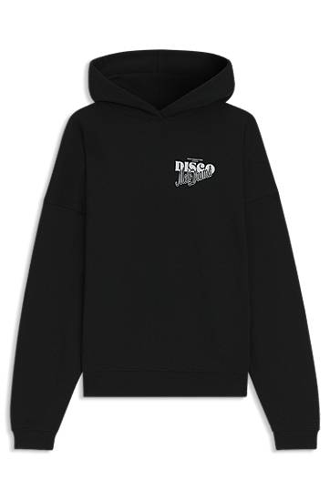 Mikina BOSS Cotton-terry DISCO Mayhem Hoodie Čierna | 50554966