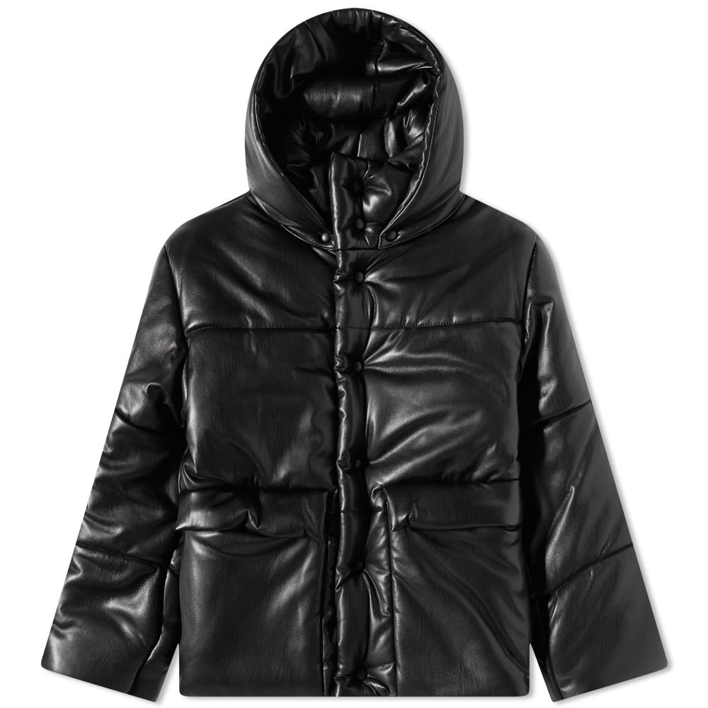 Prešívaná bunda Nanushka Hide Vegan Leather Puffer Jacket Čierna | NM22CROW00299, 0