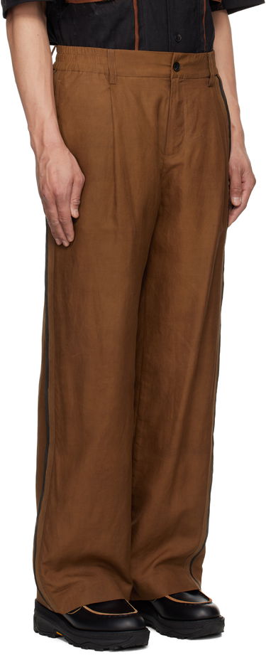 Nohavice Feng Chen Wang Feng Chen Wang Silk Trousers Hnedá | FENG19TR16, 1