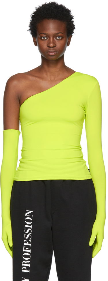 Tielko VETEMENTS Vetements Single-Shoulder Long Sleeve T-Shirt with Gloves Zelené | WA52TO500Y, 0