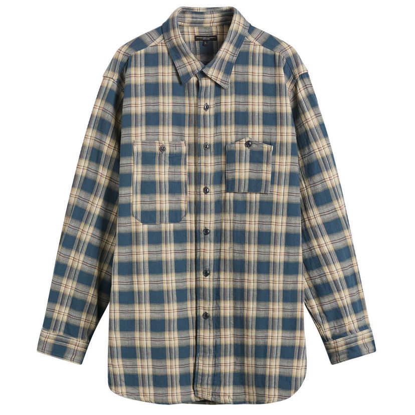 Košeľa Engineered Garments Engineered Garments Plaid Jacquard Work Shirt, Size Small Modrá | 25F1A007-ZT230