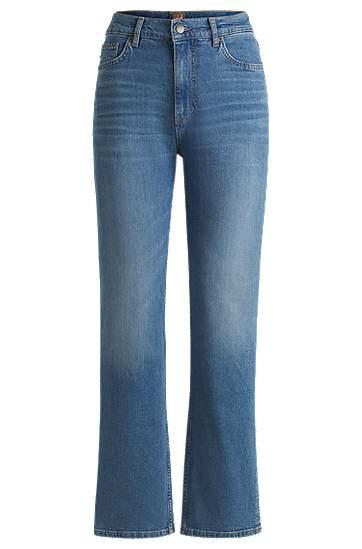 Džínsy BOSS High-Waisted Comfort-Stretch Jeans Modrá | 50489824, 0