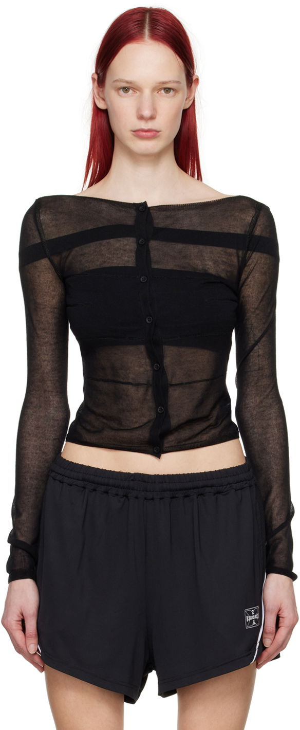 032c Jacquard Sheer Cardigan