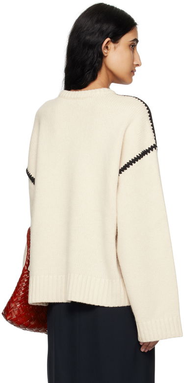 Sveter TOTEME Embroidered Sweater Biela | 241-WRT1025-YA0004, 2