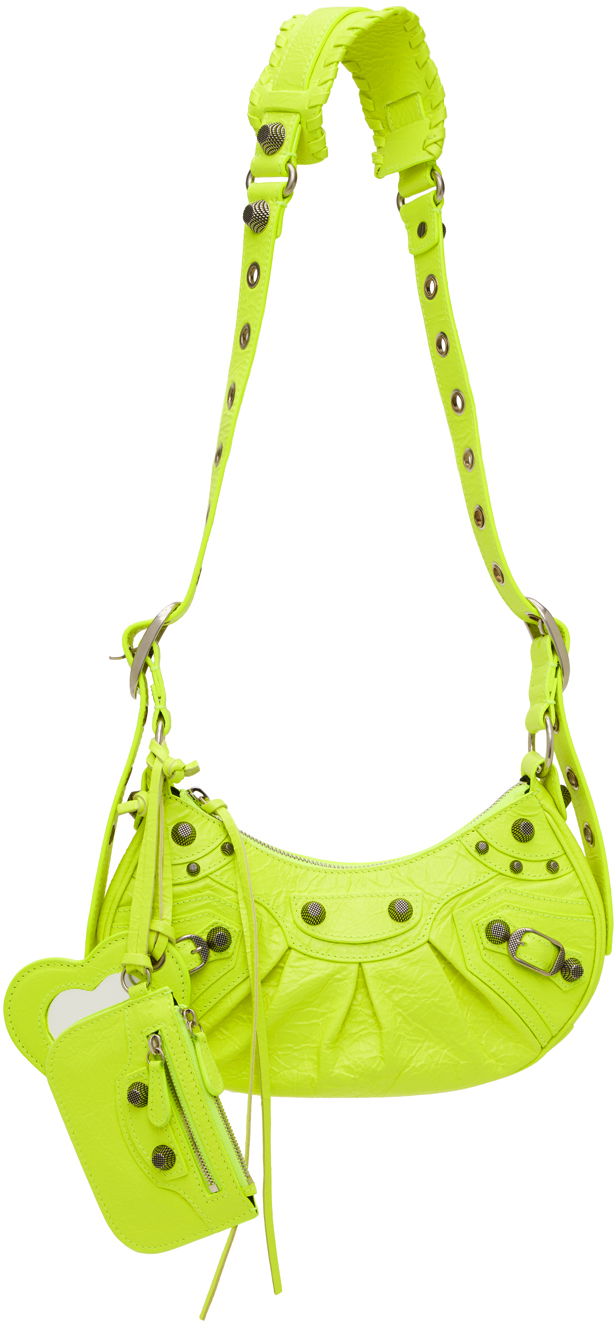 Taška cez rameno Balenciaga XS 'Le Cagole' Shoulder Bag Žltá | 671309 1VGUY, 0