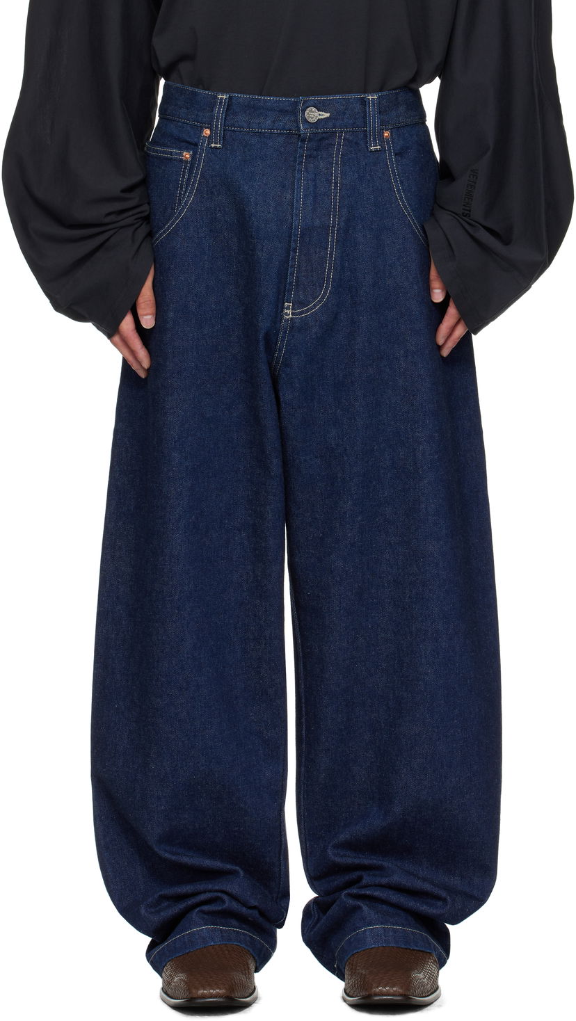 Džínsy VETEMENTS VETEMENTS Hip-Hop Jeans Modrá | UH76DP250N