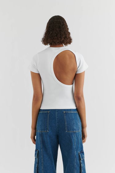 Tričko AXEL ARIGATO Solo Cut Out T-Shirt Biela | A2085001, 3