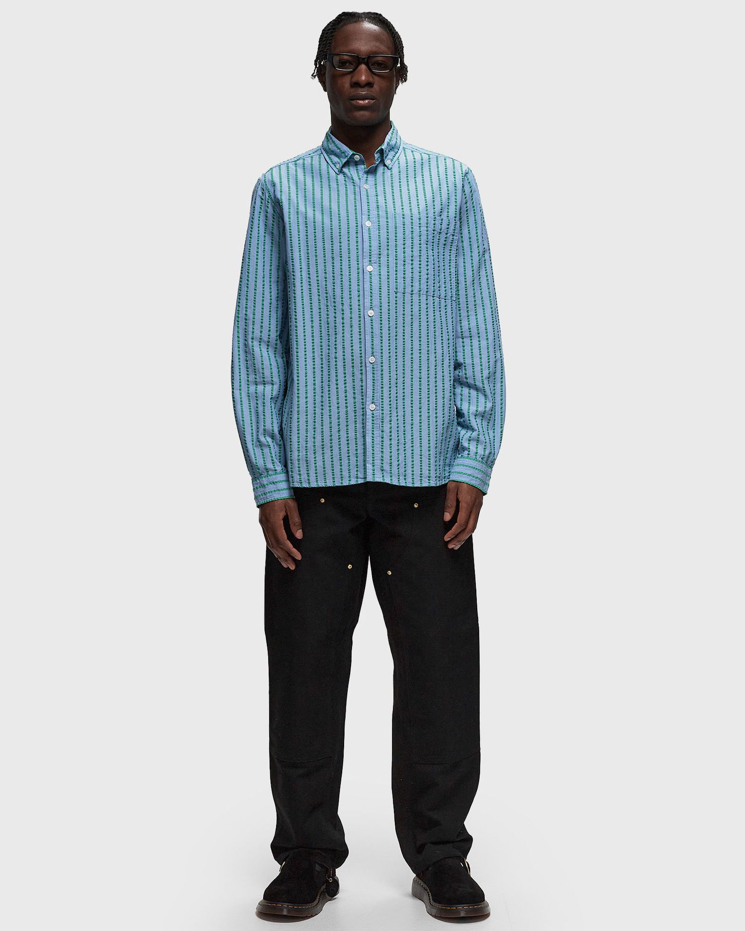 Košeľa Edmmond Studios CRICKET SHIRT Modrá | 124-10-13650, 1