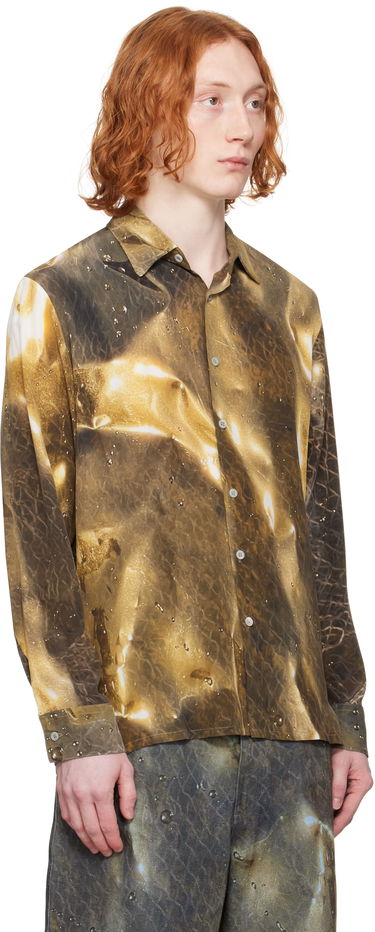 Košeľa Serapis Serapis Golden Hour Silk Shirt Hnedá | SS25_SS_1L, 1