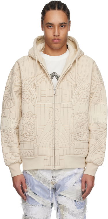 Mikina Who Decides War Who Decides War Cathedral Zip-Up Hoodie Béžová | 1110610019SS25, 0