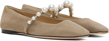 Tenisky a topánky Jimmy Choo Jimmy Choo Ade Pearl Ballerina Flats Béžová | ADE FLAT SZR, 3
