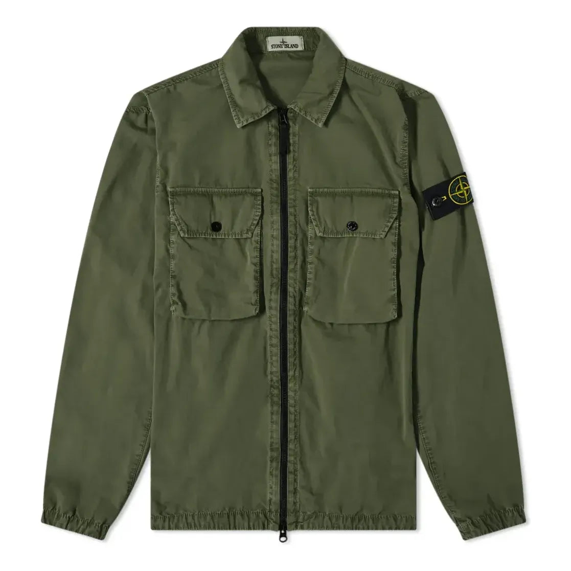 Košeľa Stone Island Brushed Cotton Shirt Jacket With Pockets Zelené | 7515113WN-V0155, 0