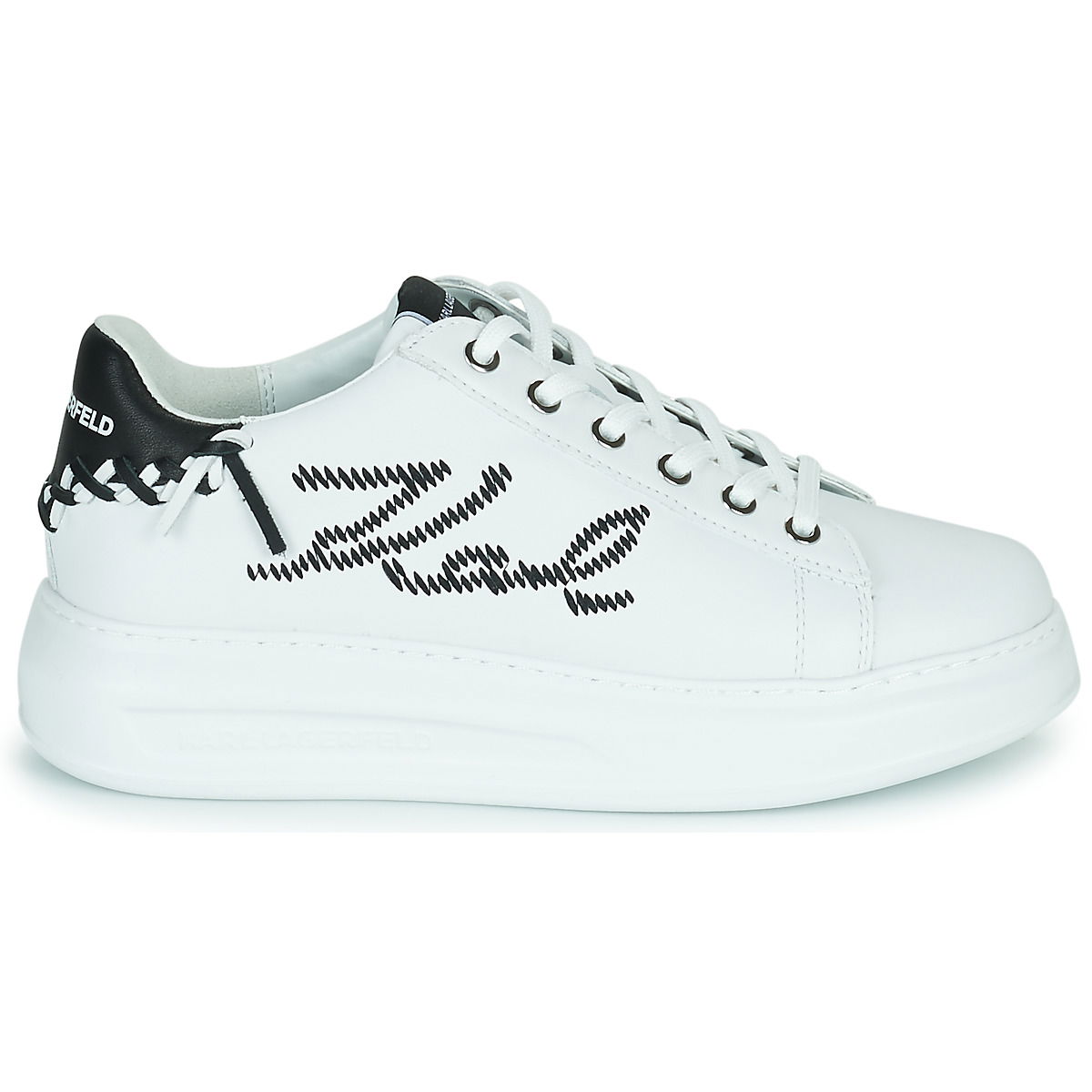 Tenisky a topánky KARL LAGERFELD KAPRI Whipstitch Lo Lace Biela | KL62572-010, 0