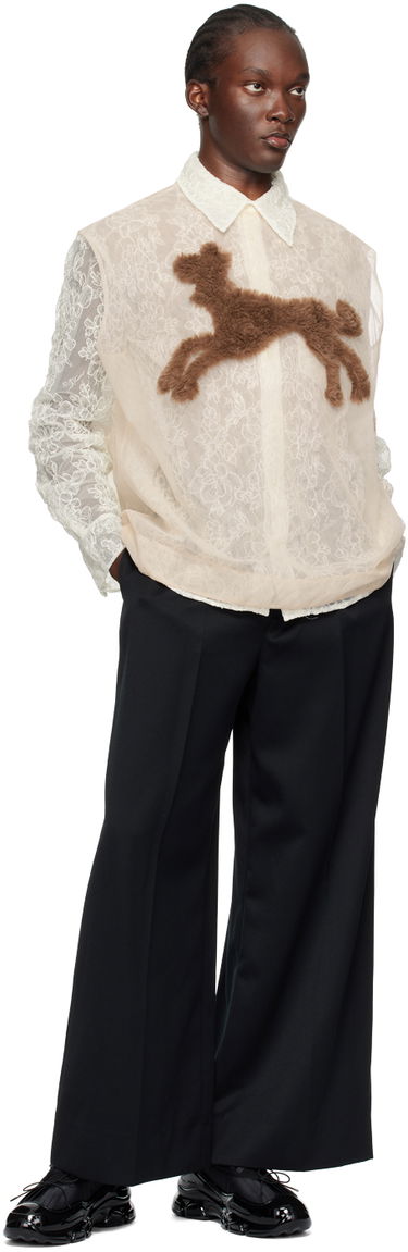 Košeľa Simone Rocha Simone Rocha Creature Embroidery Lace Shirt Biela | 5294F 0069, 3