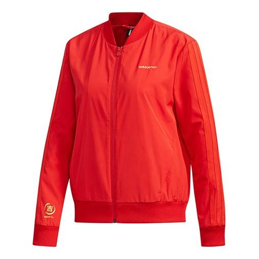 Bomber bunda adidas Originals Neo Casual Sports Jacket Červená | DZ7606