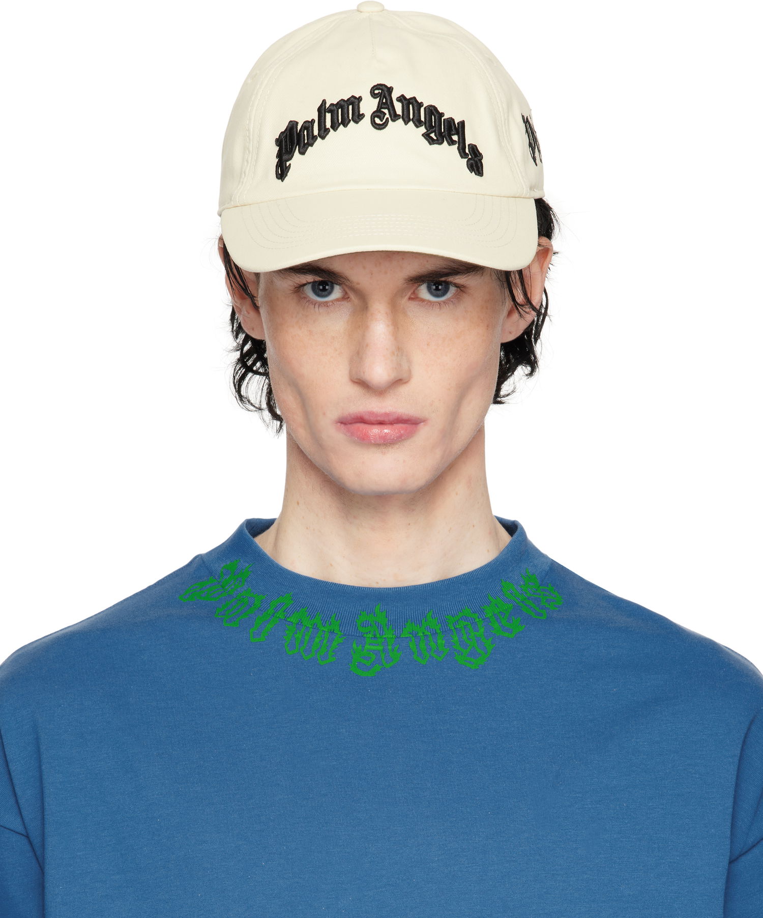 Šiltovka Palm Angels Curved Logo Baseball Cap Biela | PMLB10AS25FAB0010310, 0