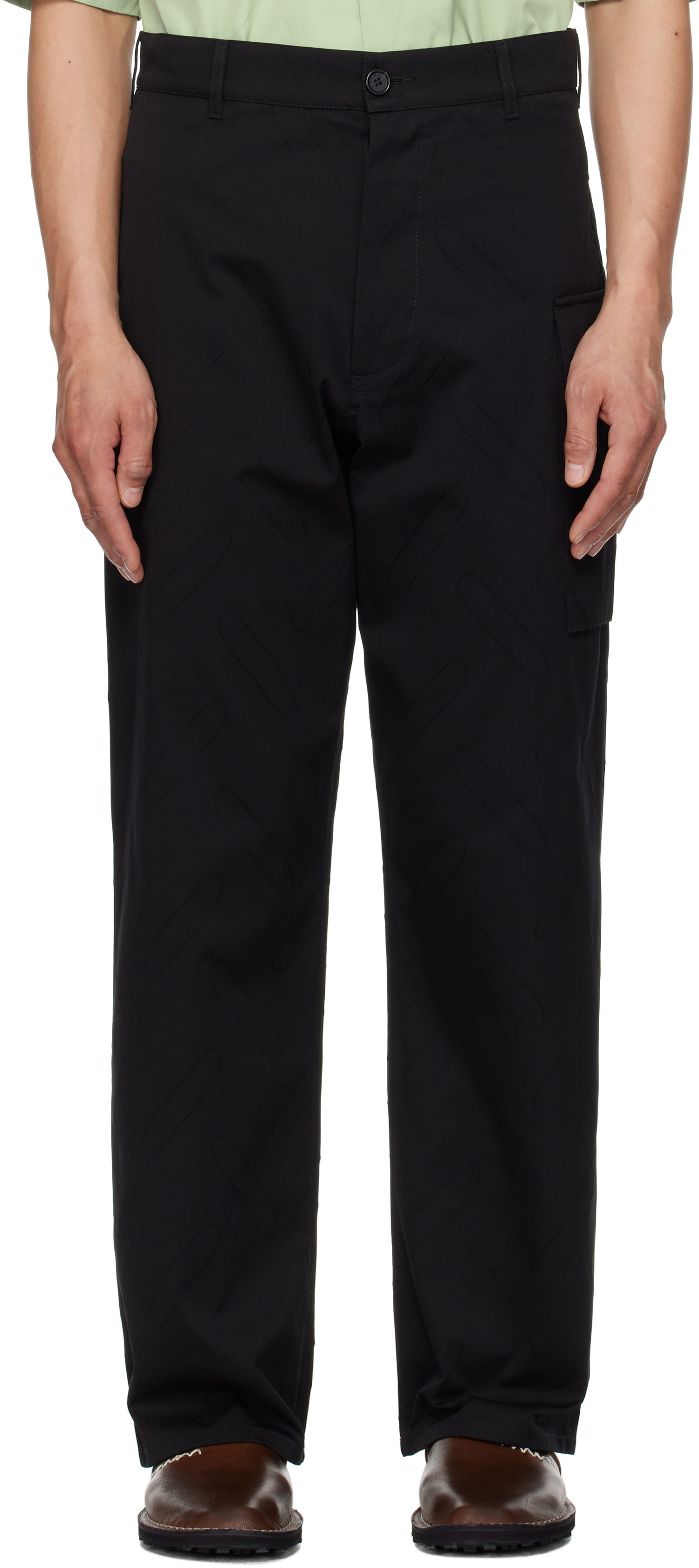 Cargo nohavice Marni Marni Confetti Jacquard Cotton Trousers Čierna | PUMU0095S1 UTC484, 0