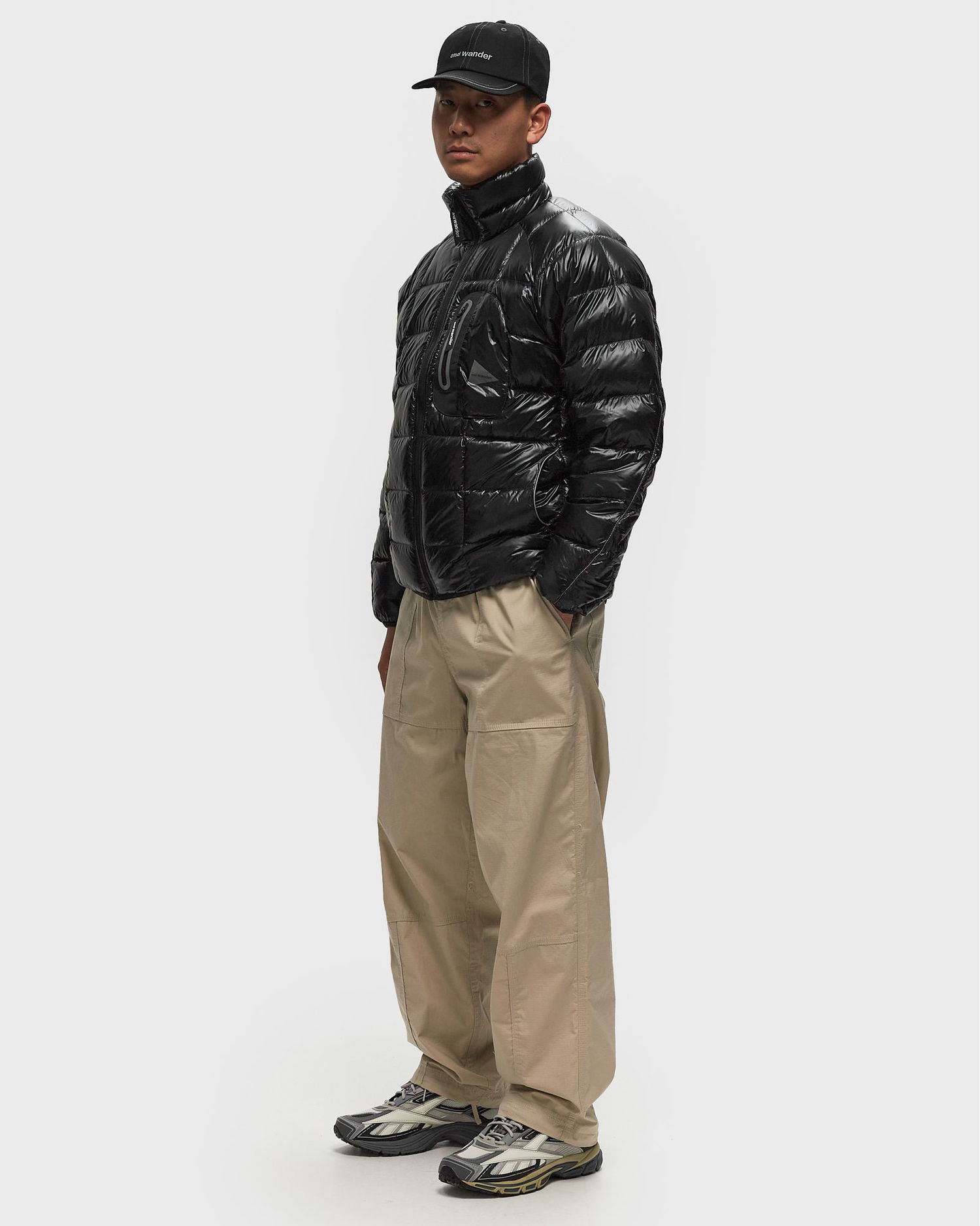 Prešívaná bunda and wander Diamond Stitch Down Jacket Čierna | 5744231106-010, 1