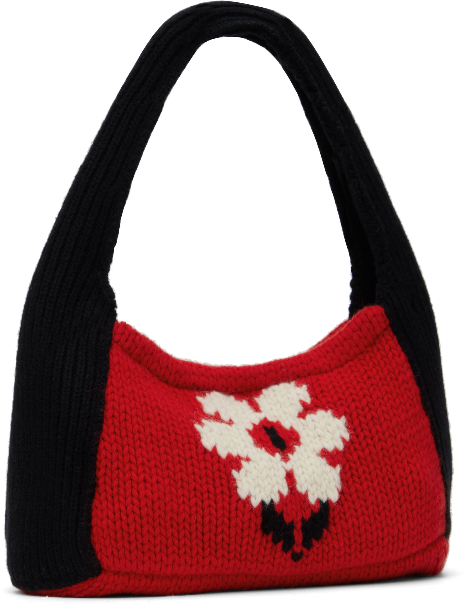 YMC Hand Knit Bag with Flower Design