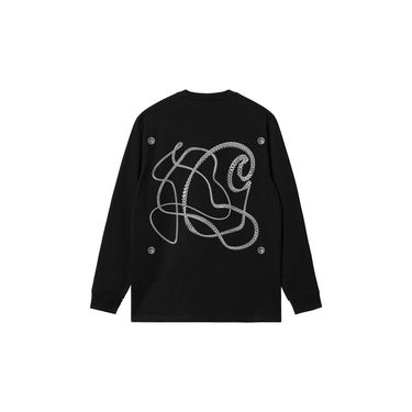 Tričko Carhartt WIP Long Sleeve T-Shirt with Logo Print Čierna | I034403_7, 3