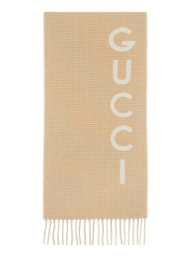 Šál Gucci Houndstooth Scarf Béžová | 764268 3GB02