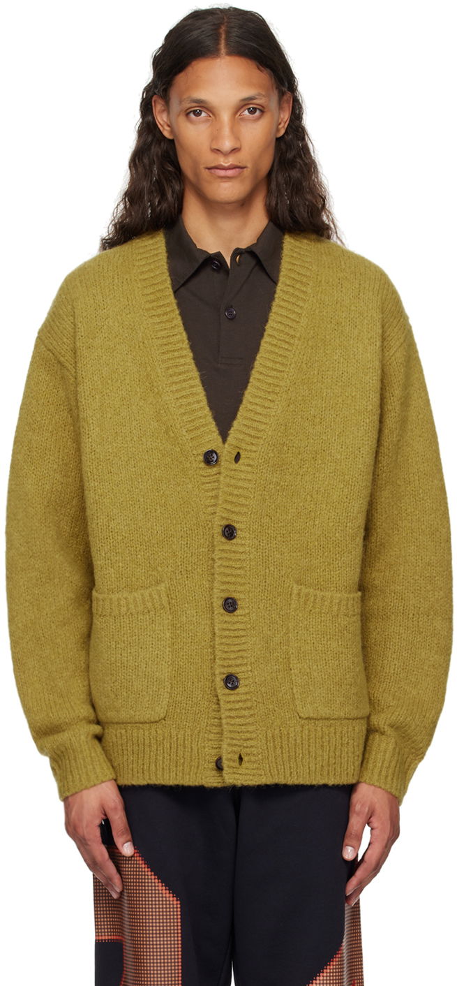 Sveter Dries Van Noten Yellow Alpaca Cardigan Žltá | 242-021243-9709, 0